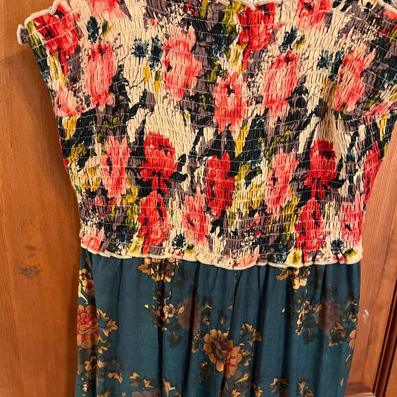 NWT Natural Life Sedona Jumpsuit! Teal mixed floral, size medium - Picture 4 of 6